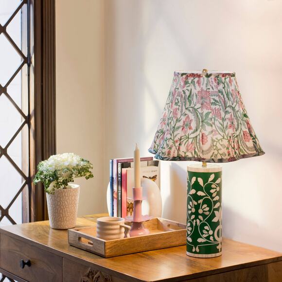 Floral Vines Table Lamp - Green - Picture 4 of 4